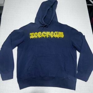 BBC ICECREAM Brain Freeze Skull Sundae Hoodie Navy Blue - Size XL